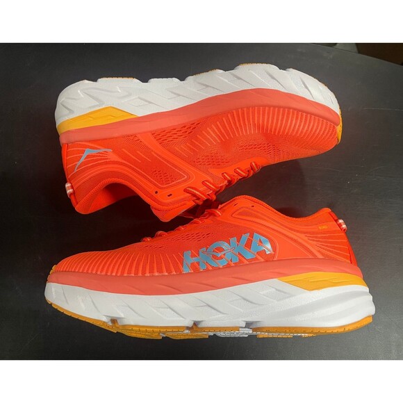 Hoka One One Bondi 7 Men's Size 8D Orange Athletic Running Sneakers No Box - Picture 7 of 8